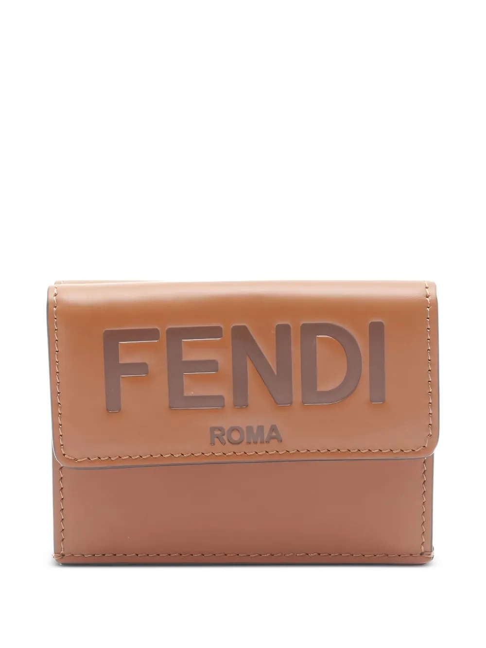 Fendi Pre-Owned 2010s debossed leather tri-fold wallet | Brown | Image 1