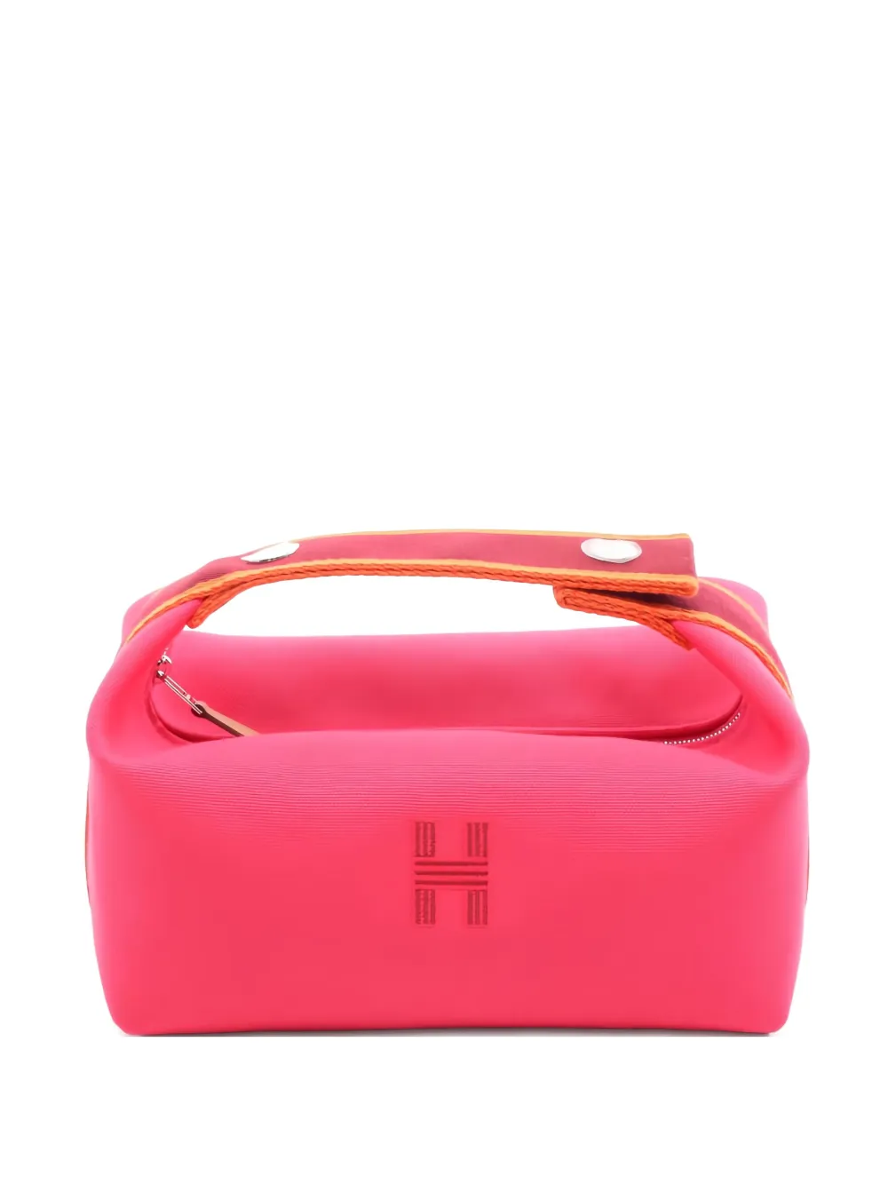 Pre-owned Hermes 20's Bride-a-brac Canvas Pouch In Pink