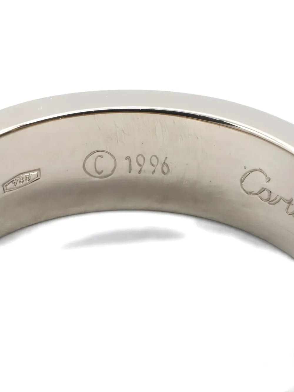 Pre-owned Cartier 2010s 18k White Gold Love Ring In Silver