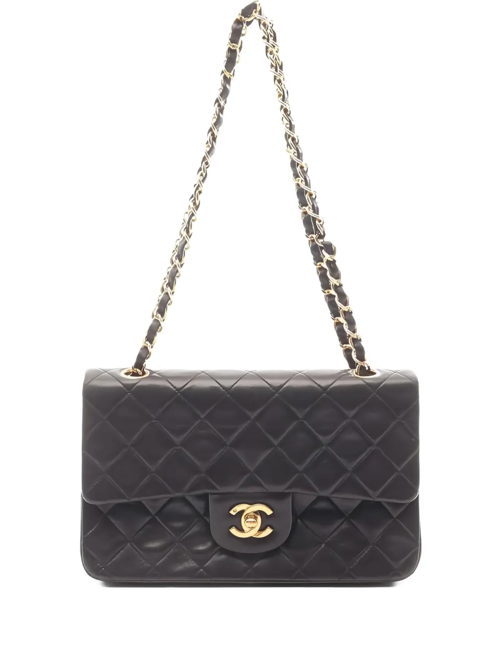Pre-owned Chanel 1994-1996 Matelasse Flap Chain Shoulder Bag In Black