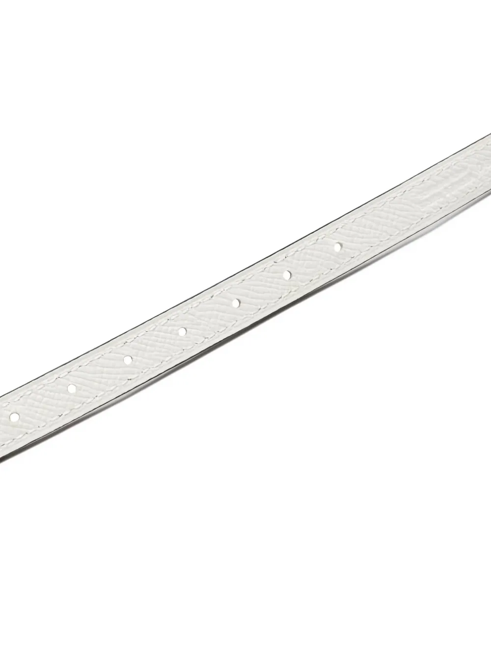 Pre-owned Hermes 2023 Gamma Reversible Belt In White