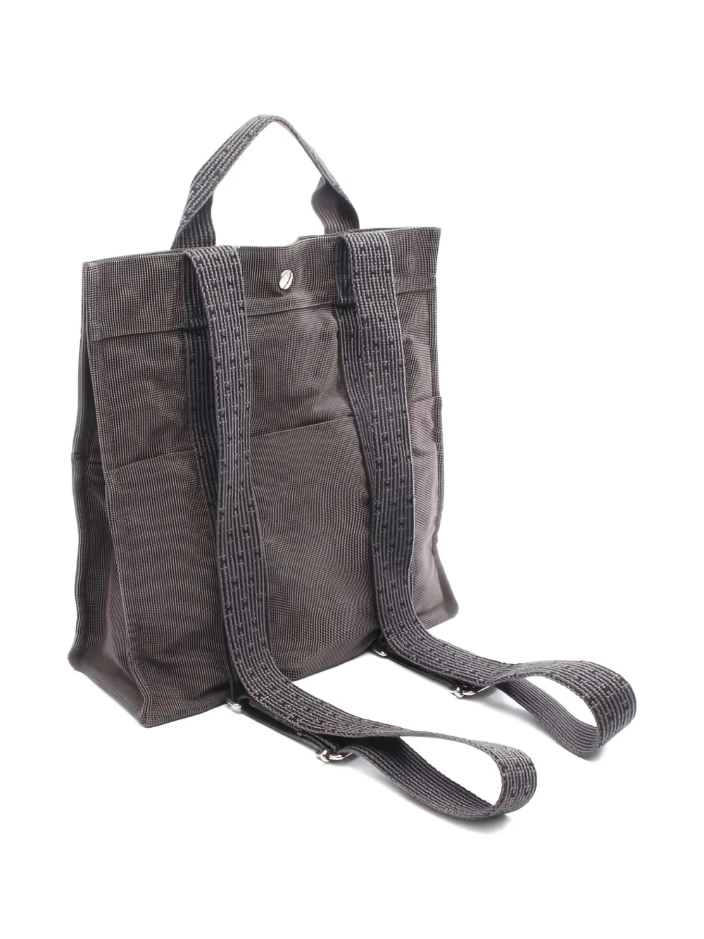 Pre-owned Hermes 2000s Herline Mm Canvas Backpack In Brown