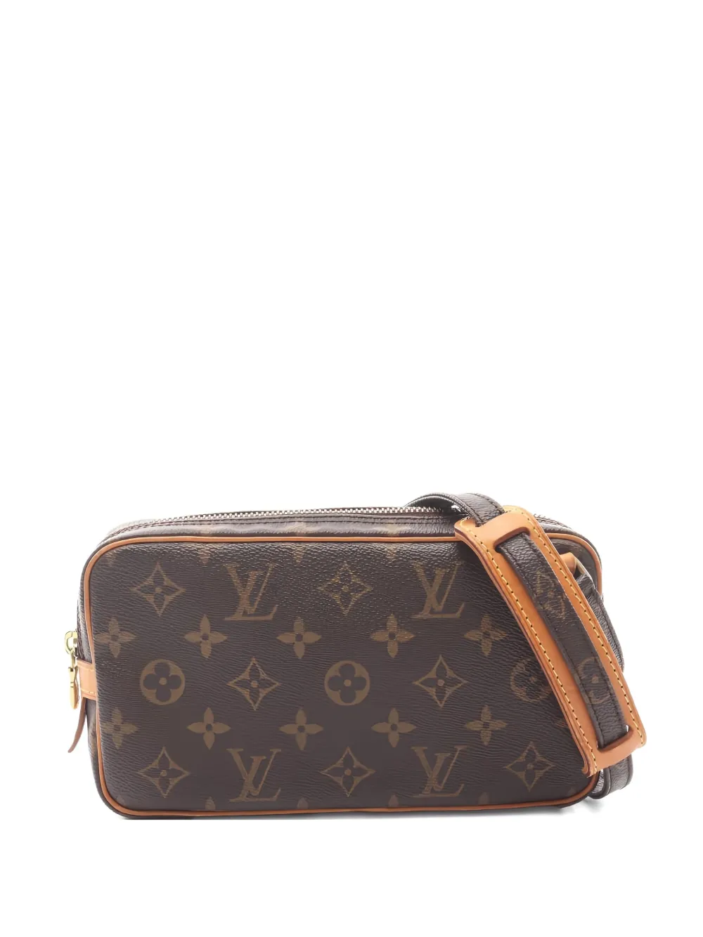 Pre-owned Louis Vuitton 2001 Marly Bandouliere Monogram Shoulder Bag In Brown