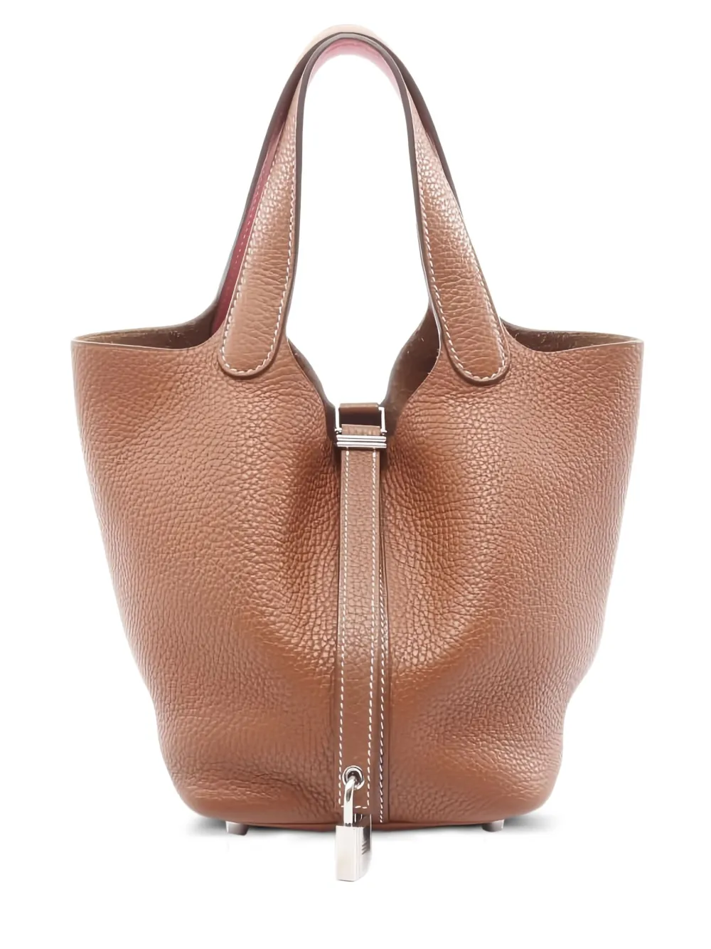 Hermès Pre-Owned 2018 피코탄 락 PM 토트 백 | 브라운 | Image 1