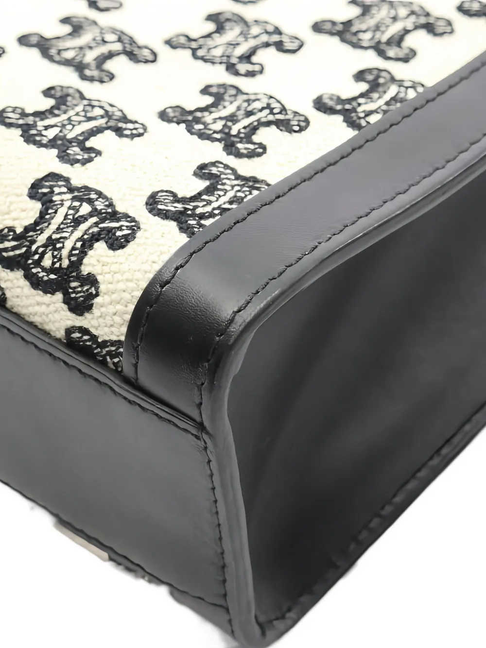 Pre-owned Celine 2010 Triomphe Pattern Handbag In Neutral