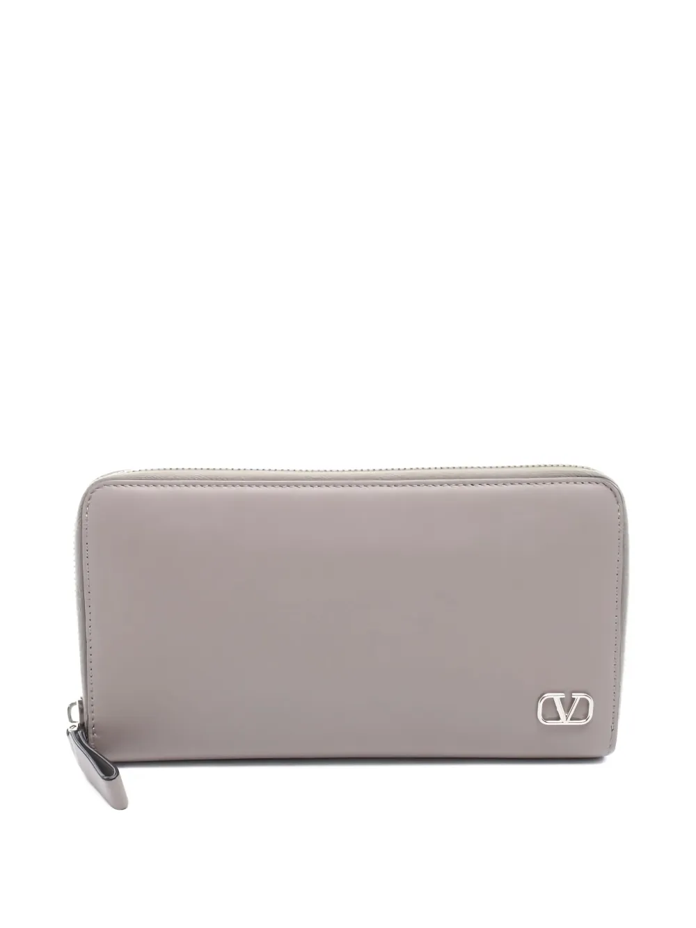 Valentino Garavani Pre-Owned 2010 V-logo signature zipped wallet - Grigio