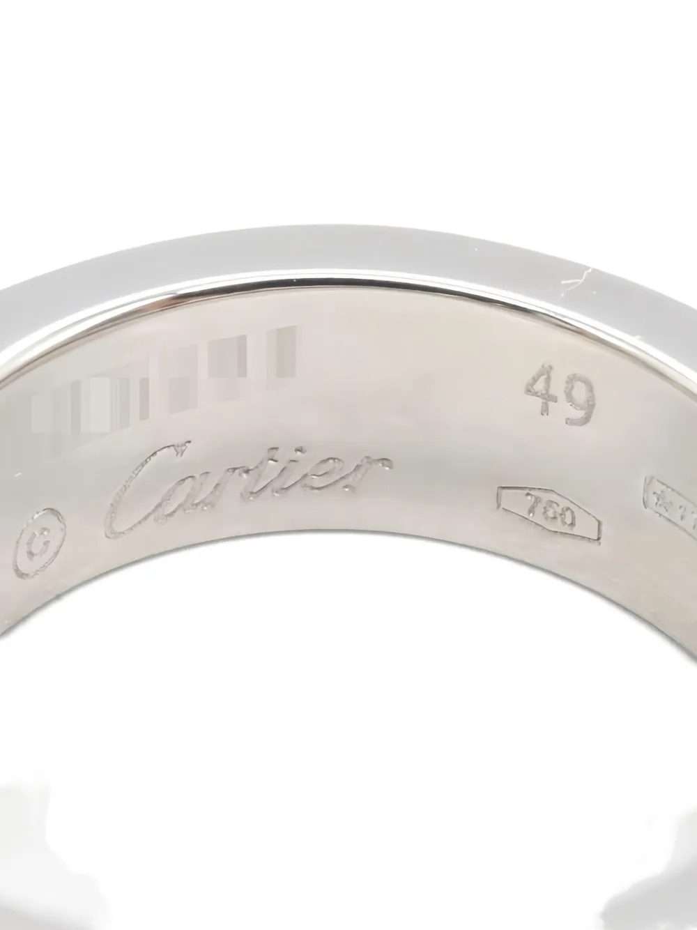 Pre-owned Cartier 2010s 18k White Gold Anniversary Diamond Ring In Silver