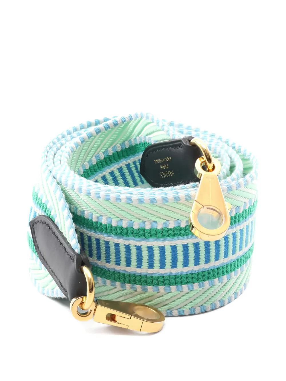 Pre-owned Hermes 2023 Bandouliere Sangle Kaval Shoulder Strap In Green
