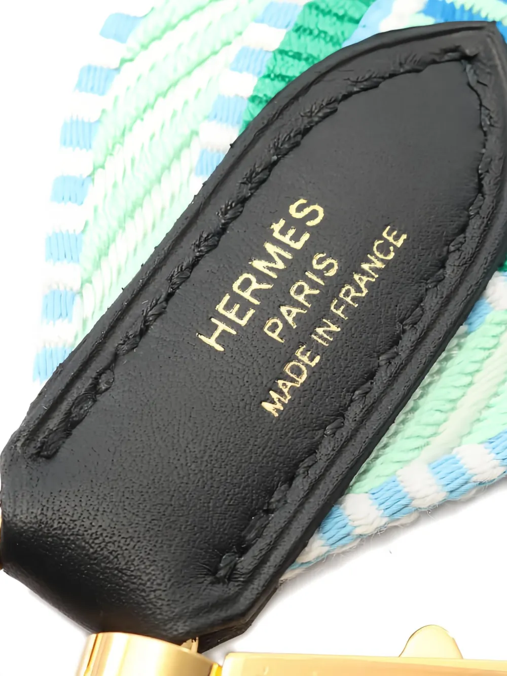 Pre-owned Hermes 2023 Bandouliere Sangle Kaval Shoulder Strap In Green