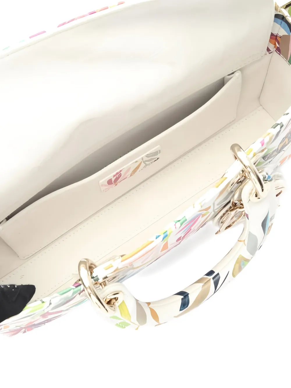 Pre-owned Dior 2020s Medium Lady D-joy Tote Bag In White