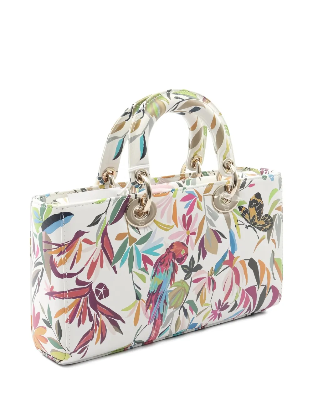 Pre-owned Dior 2020s Medium Lady D-joy Tote Bag In White