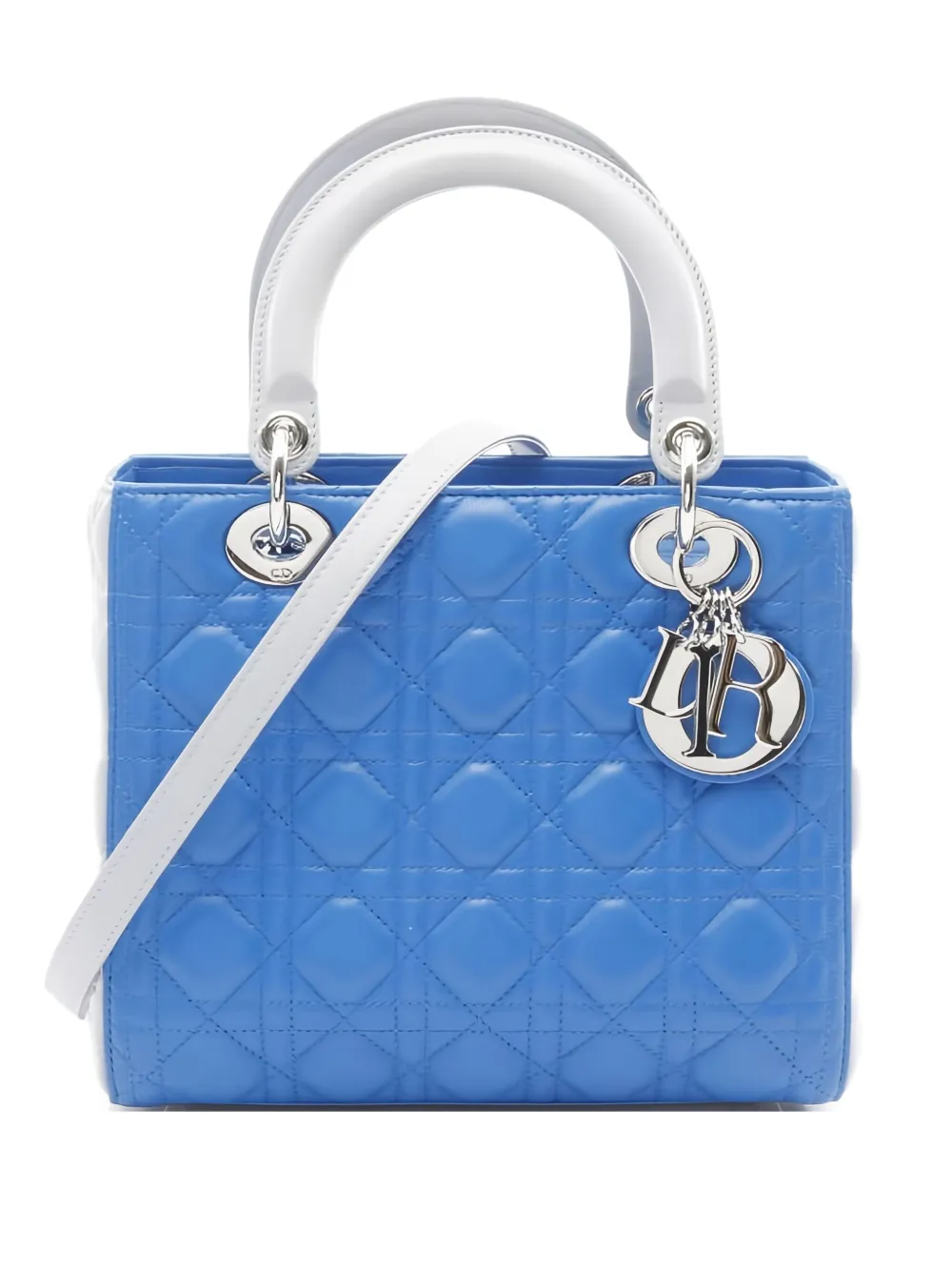 Christian Dior Pre-Owned 2010s Lady Dior quilted handbag - ブルー Christian Dior Pre-Owned 2010s Lady Dior quilted handbag - ブルー