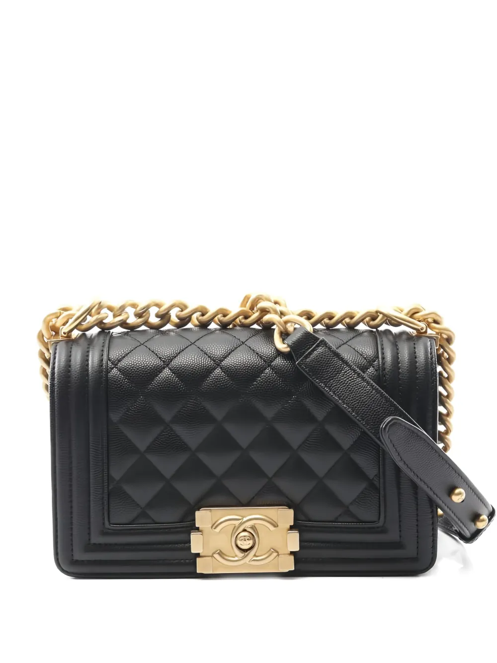 CHANEL Pre-Owned 2021 ボーイ マトラッセ ショルダーバッグ S - ブラック CHANEL Pre-Owned 2021 ボーイ マトラッセ ショルダーバッグ S - ブラック