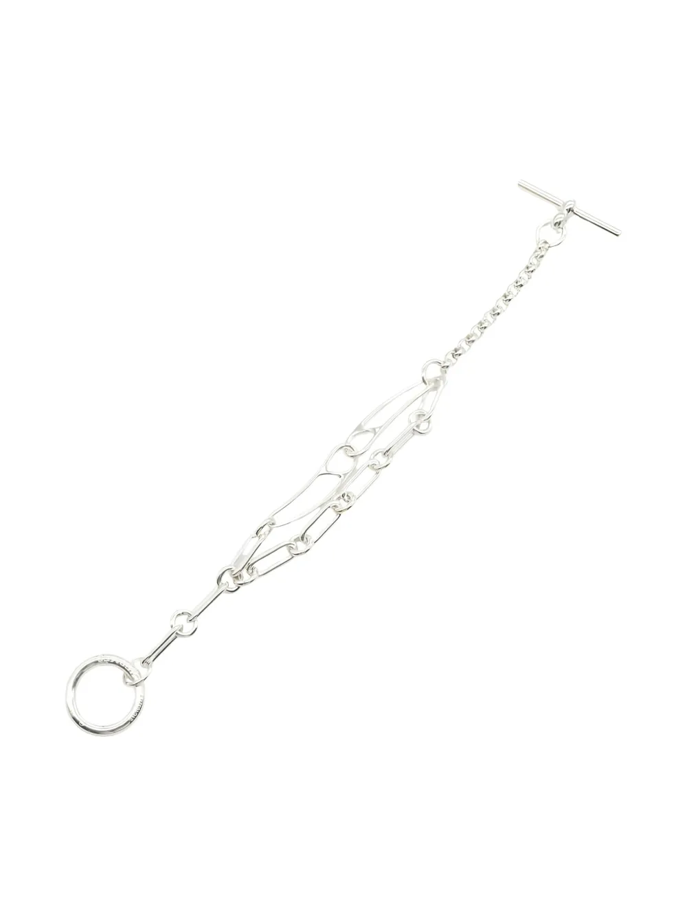 HERMES Pre-owned 2010 Chaine D'ancre Punk Toggle Bracelet In Silver