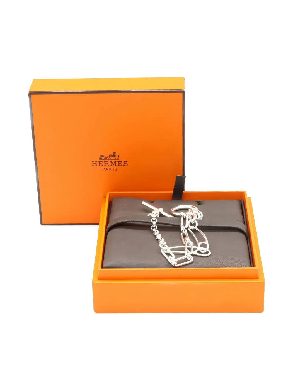 HERMES Pre-owned 2010 Chaine D'ancre Punk Toggle Bracelet In Silver