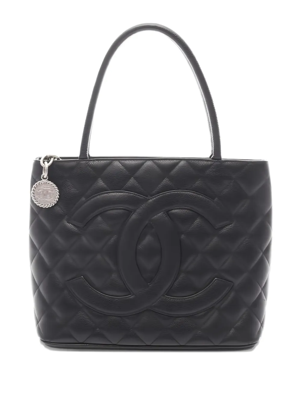 CHANEL Pre-Owned sac à main Médaillon à matelassage à losanges (2000-2002) | noir | Image 1