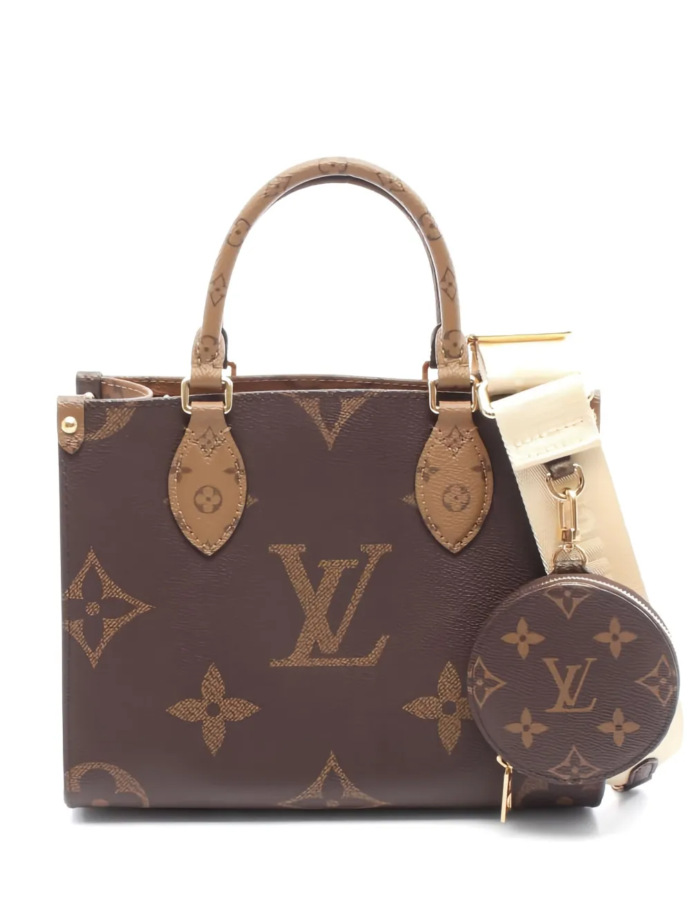 Louis Vuitton Pre-Owned 2010s オンザゴーPM モノグラム ハンドバッグ - ブラウン Louis Vuitton Pre-Owned 2010s オンザゴーPM モノグラム ハンドバッグ - ブラウン