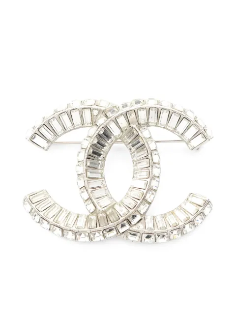 CHANEL Pre-Owned 1986-1988 Coco-Mark Brosche mit Strass