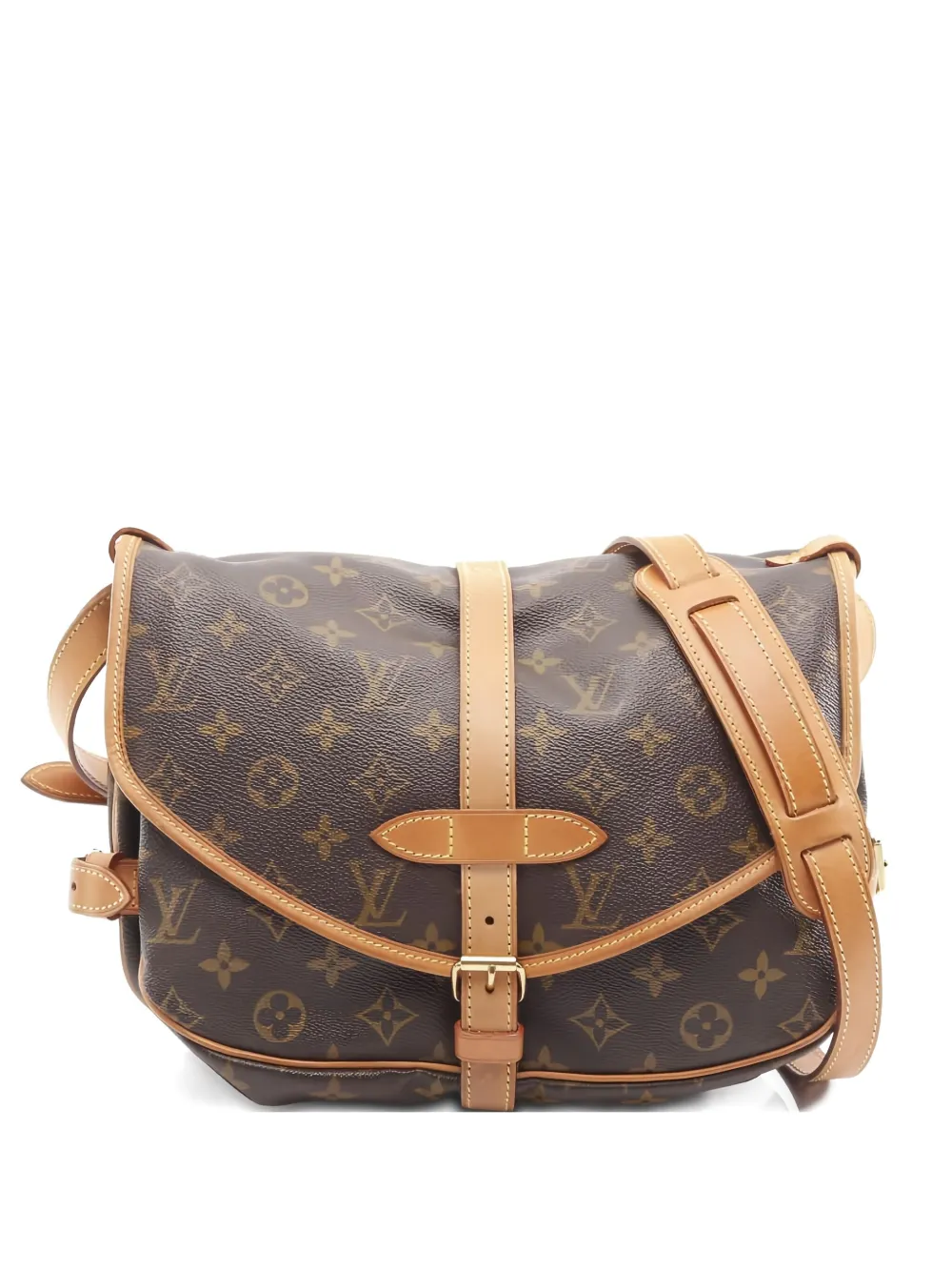 Louis Vuitton Pre-Owned 2000 ソミュール 30 モノグラム ショルダーバッグ - ブラウン Louis Vuitton Pre-Owned 2000 ソミュール 30 モノグラム ショルダーバッグ - ブラウン