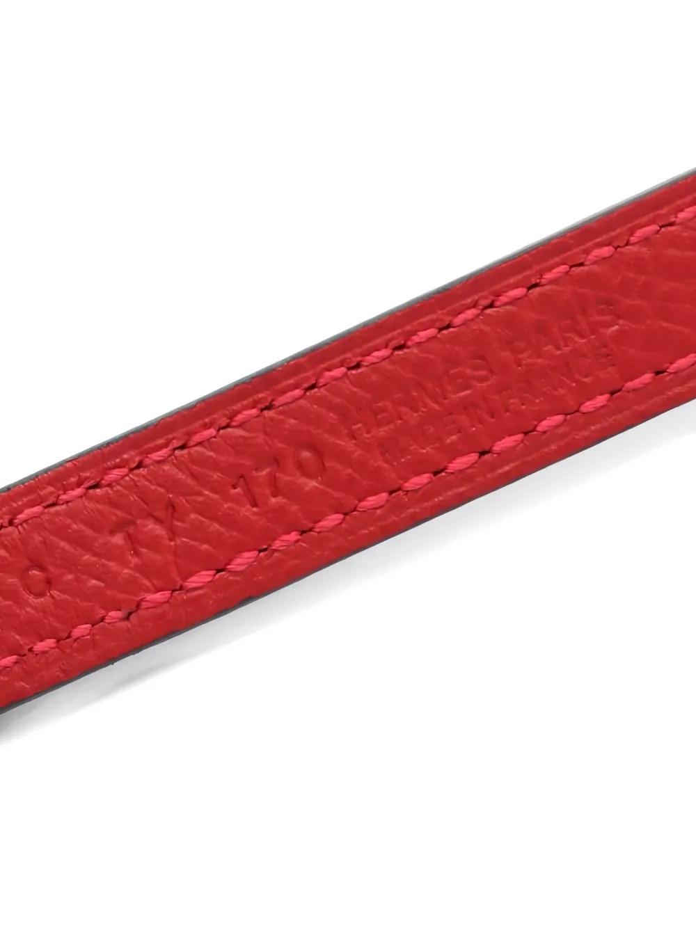 HERMES Pre-owned 2018 Reversible Engraved Belt In Red