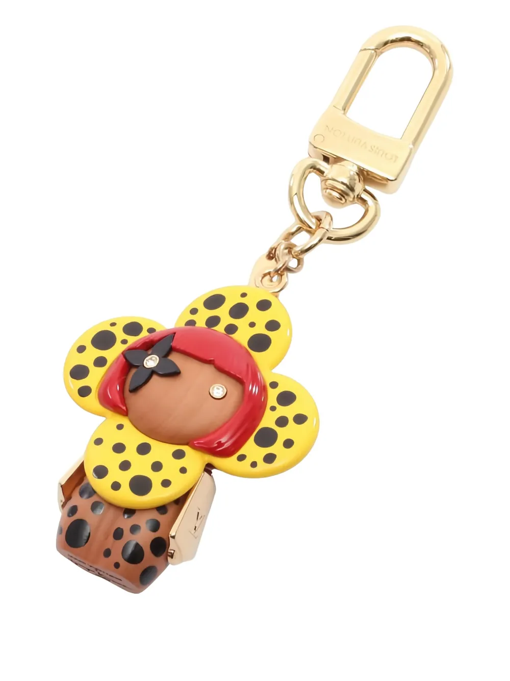 Pre-owned Louis Vuitton X Yk 2023 Vivienne Bag Charm In Yellow