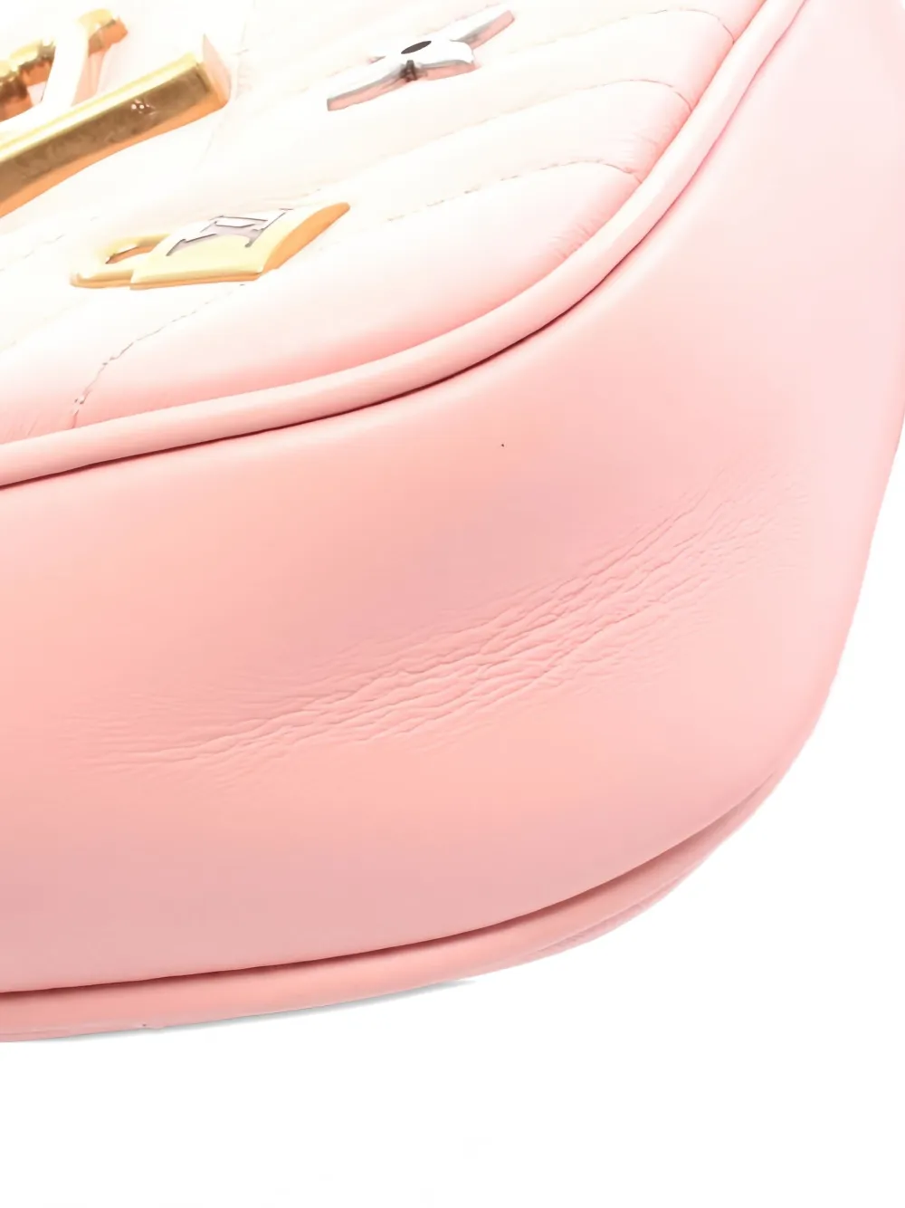 Pre-owned Louis Vuitton Heart Lock Wave Shoulder Bag In Pink