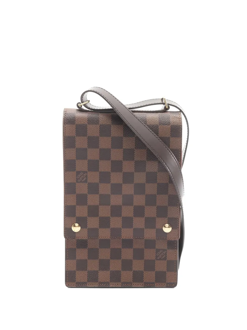 Louis Vuitton Pre-Owned 2000s ポートベローダミエ エベヌ ショルダーバッグ - ブラウン Louis Vuitton Pre-Owned 2000s ポートベローダミエ エベヌ ショルダーバッグ - ブラウン