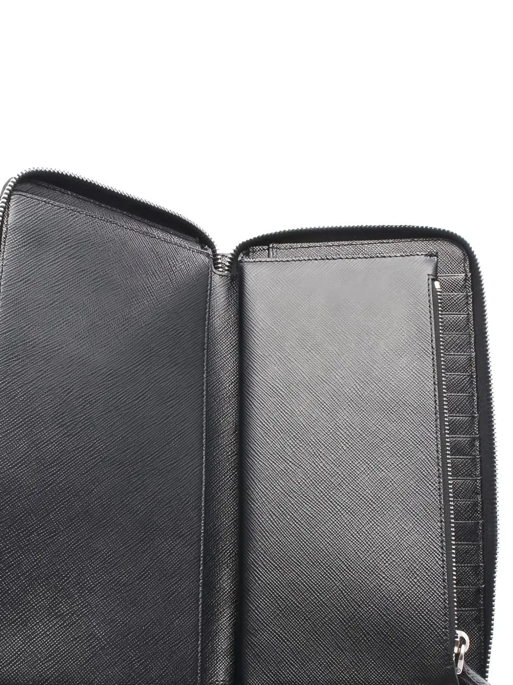 Prada Pre-owned 2010s Zip-fastening Leather Wallet in Black, view 4