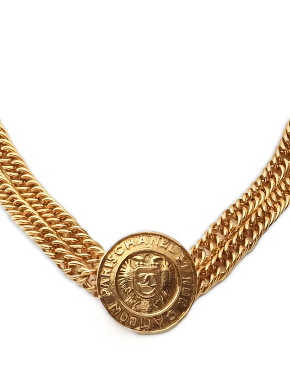 CHANEL Pre-Owned 1986-1988 ココマーク ネックレス - ゴールドトーン CHANEL Pre-Owned 1986-1988 ココマーク ネックレス - ゴールドトーン