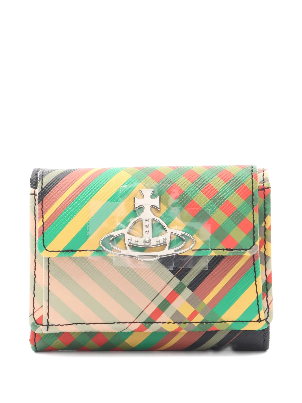 Vivienne Westwood Pre-Owned 2020 orb print flap purse - Toni neutri