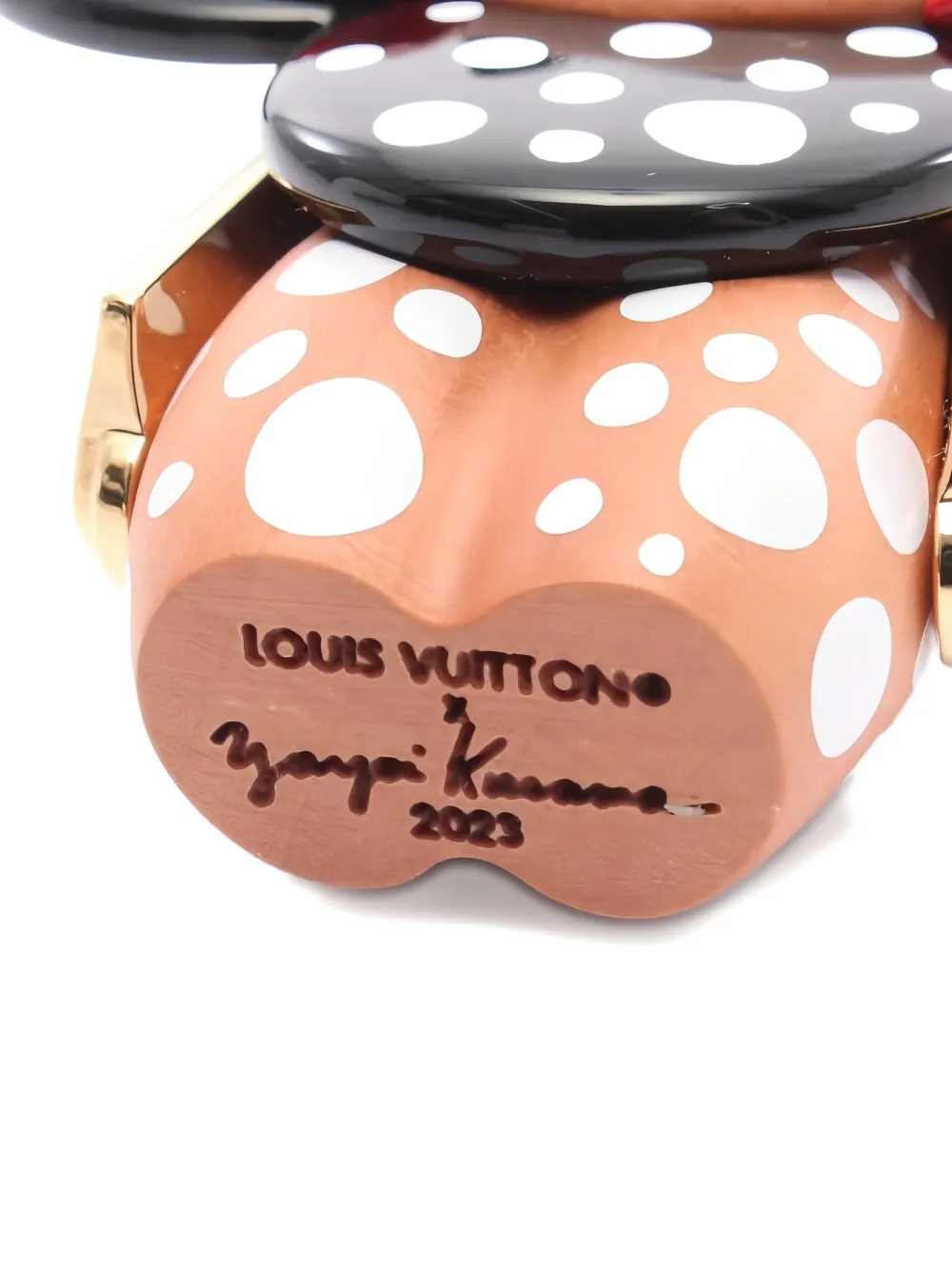 Pre-owned Louis Vuitton X Yayoi Kusama 2023 Infinity Dot Vivienne Key Ring In Black