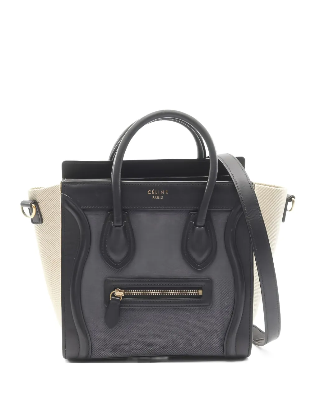 Celine Pre-Owned 2000s トリコロール ハンドバッグ マイクロ - ブラック Celine Pre-Owned 2000s トリコロール ハンドバッグ マイクロ - ブラック