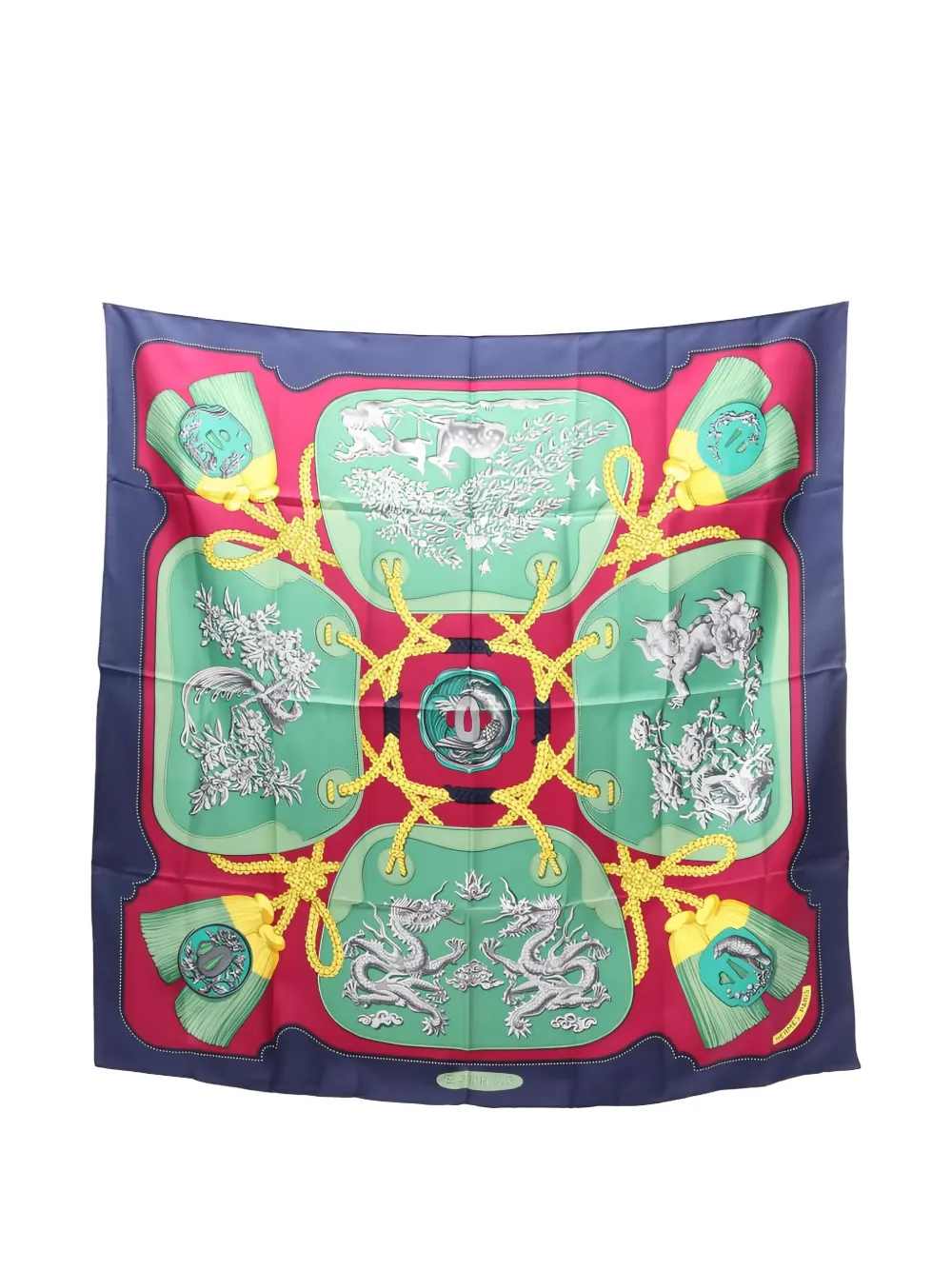 Hermès Pre-Owned 2000s Tsubas 90 Seidenschal | Grün | Image 1