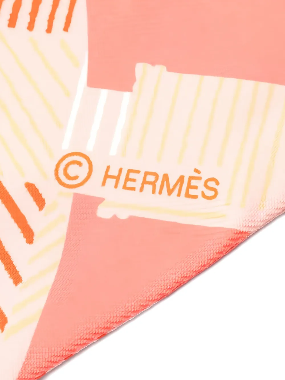 Hermès Pre-Owned Cavalcadour ribbon scarf | Image 2