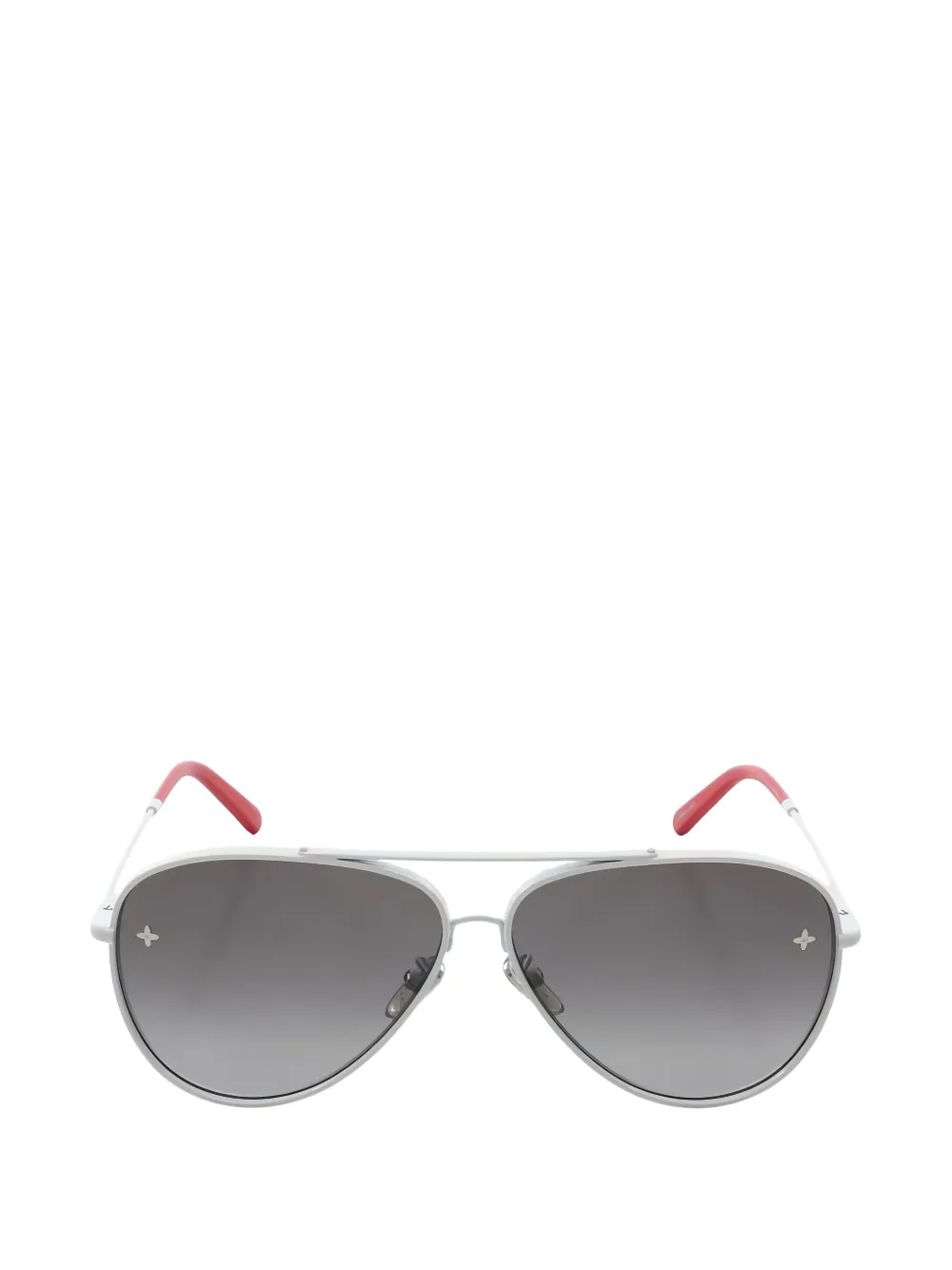 Pre-owned Louis Vuitton 2010s Pilot Monogram-detail Sunglasses In White