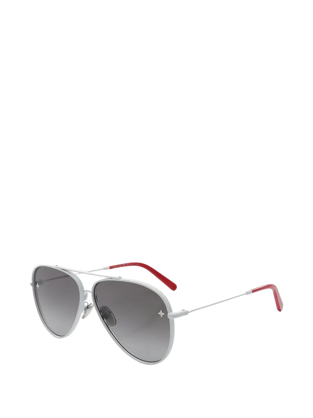 Pre-owned Louis Vuitton 2010s Pilot Monogram-detail Sunglasses In White