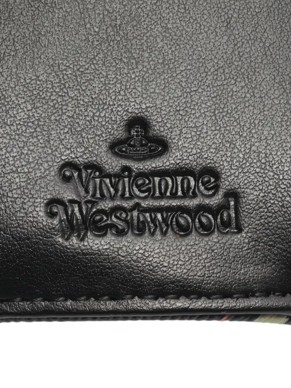 【未使用級】 ヴィヴィアン 折り財布 オーブ チェック フラップ Vivienne Westwood Pre-Owned 2020s チェック オーブ 二つ折り財布