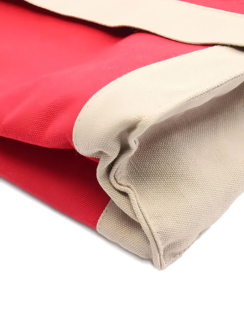 Pre-owned Hermes 2010s Tapidcel Canvas Clutch Bag In Red