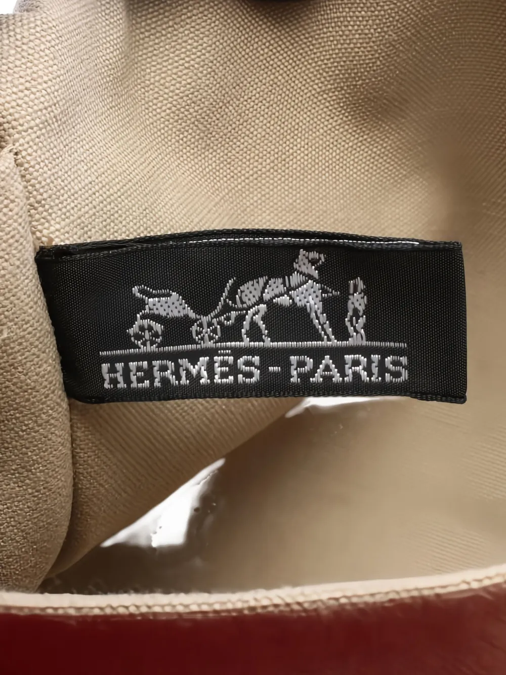 Pre-owned Hermes 2010s Tapidcel Canvas Clutch Bag In Red