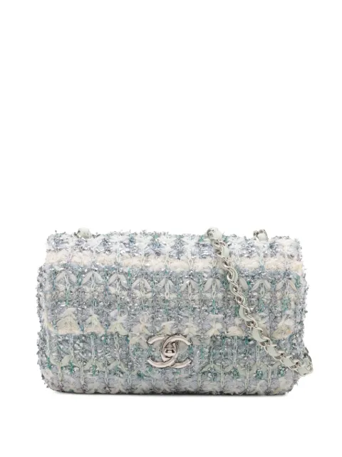 CHANEL Pre-Owned 2018 Mini Rectangular Classic Tweed Single Flap crossbody bag