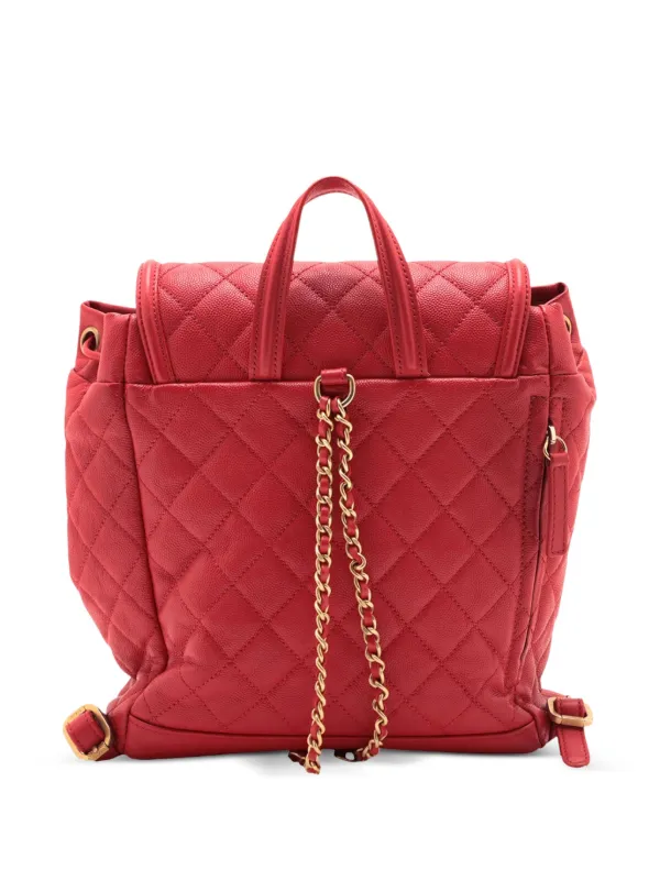 CHANEL Pre-Owned 2018 Quilted Caviar CC Filigree Backpack  display picture 1