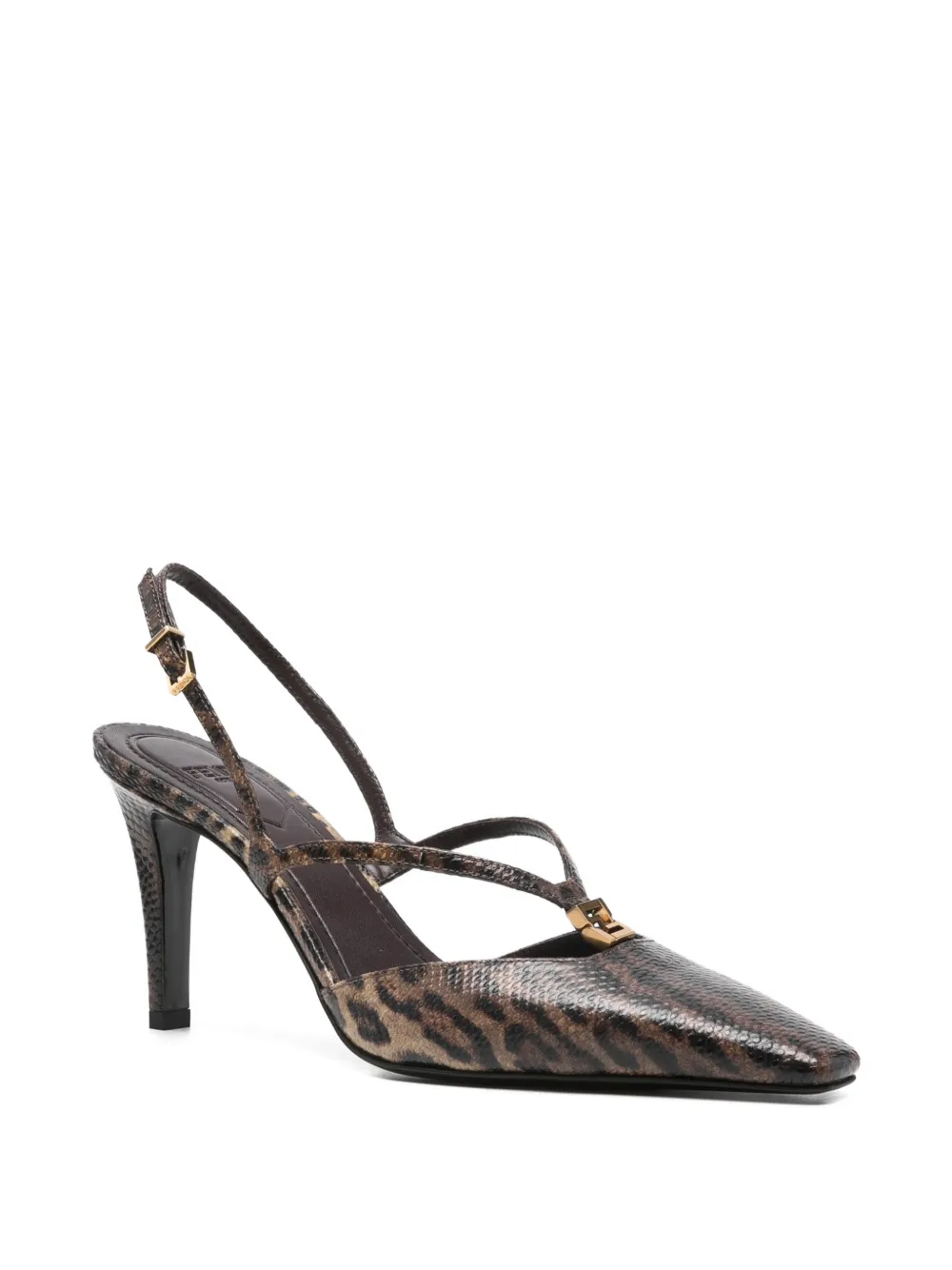 FENDI Fold 80mm pumps Bruin