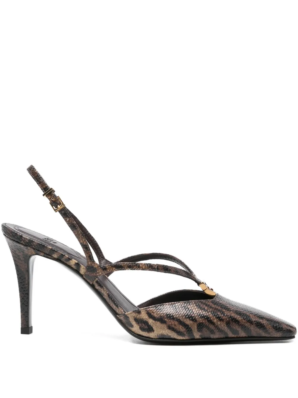 FENDI Fold 80mm pumps Bruin