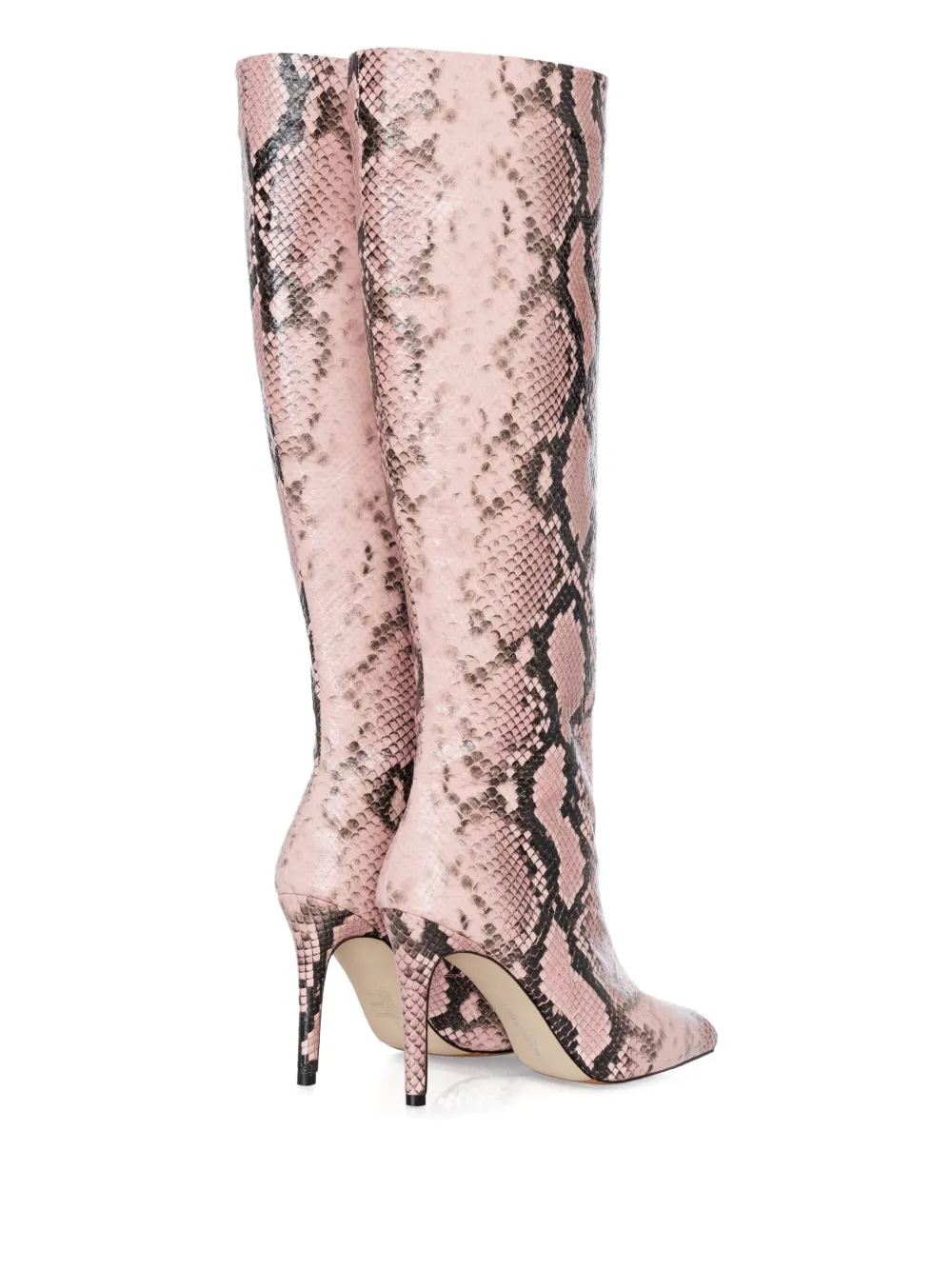 SMILING SHOES Kaelle laarzen met slangenprint Roze