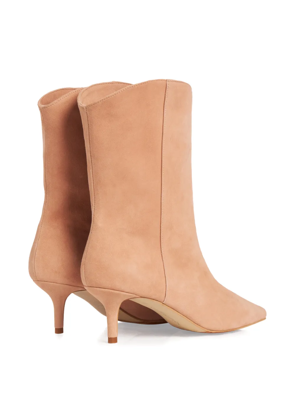 SMILING SHOES 50 mm enkellaarzen met puntige neus Beige