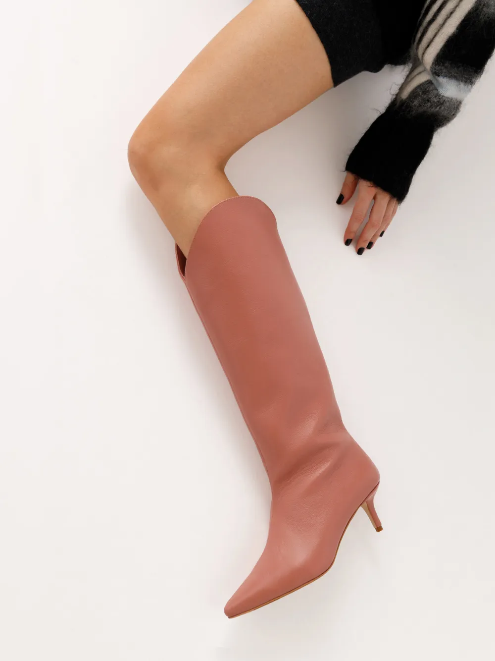 SMILING SHOES 50 mm laarzen met puntige neus Roze