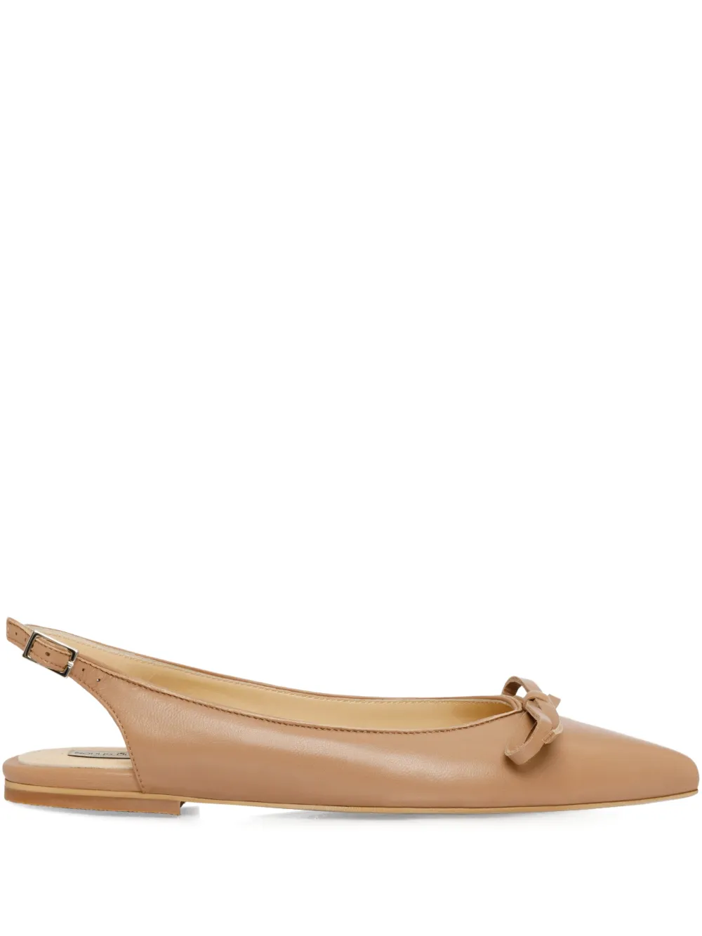 Smiling Shoes Oli Bow-detail Ballet Flats In Neutral