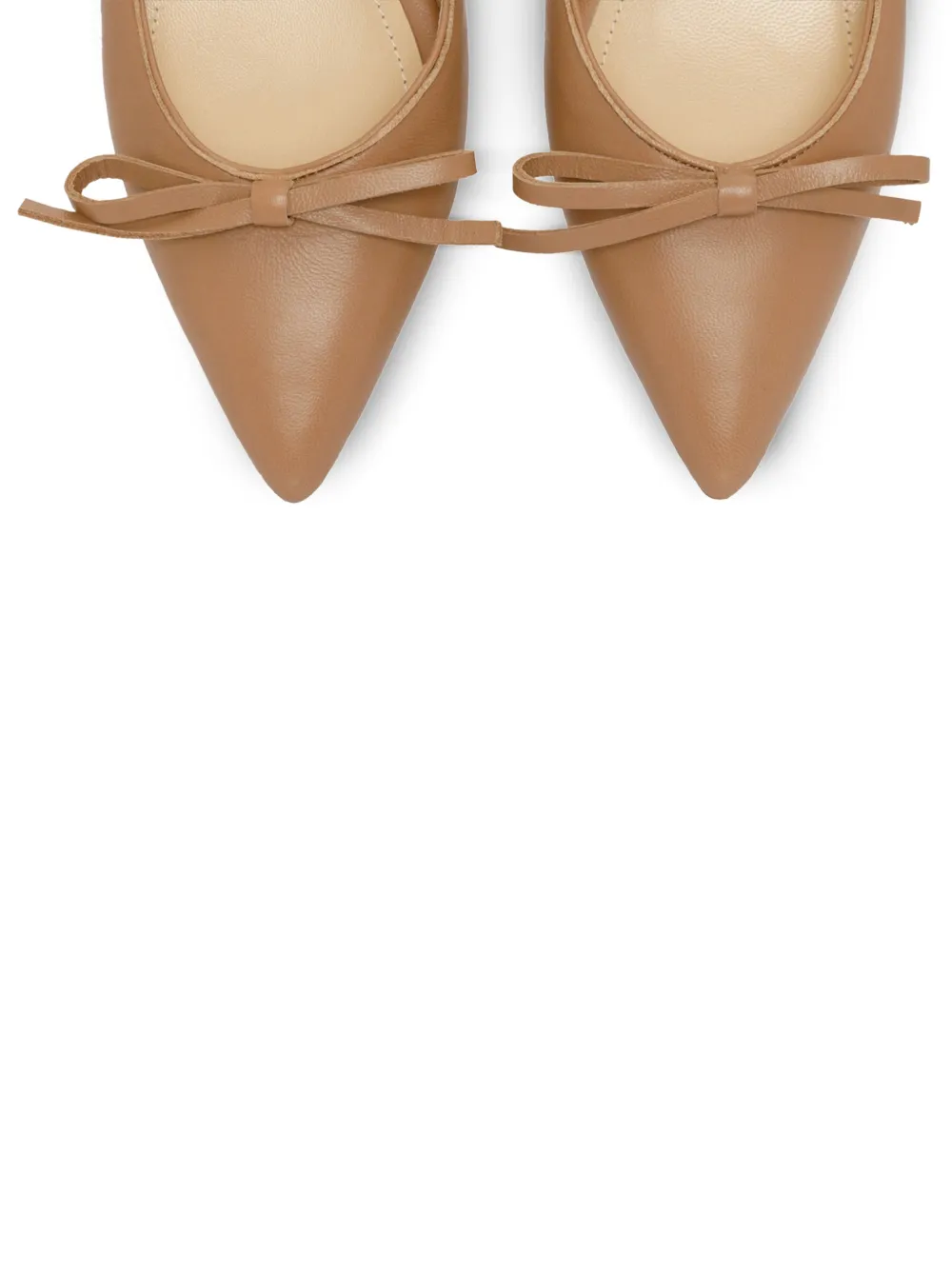 Smiling Shoes Oli Bow-detail Ballet Flats In Neutral