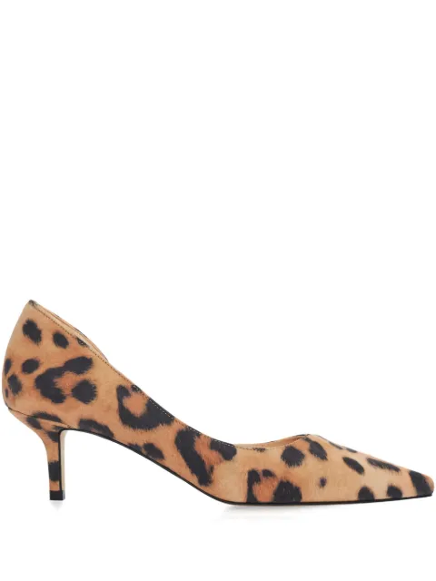 SMILING SHOES Meilin Wildleder-Pumps mit Leoparden-Print