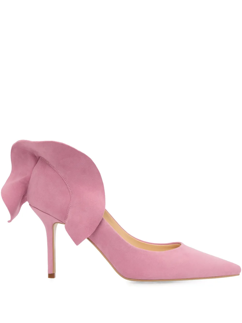 SMILING SHOES 80mm Alexa ruffled pumps - ピンク SMILING SHOES 80mm Alexa ruffled pumps - ピンク